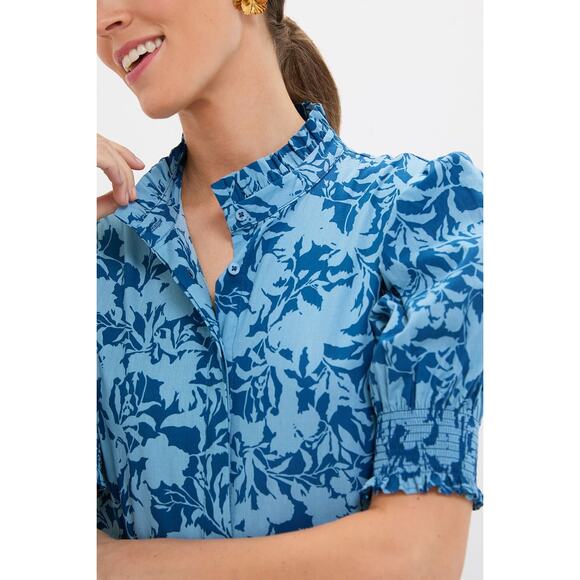 HYACINTH HOUSE Steel Blue Floral Bennett Maxi Dress Size M NWT - Picture 5 of 8